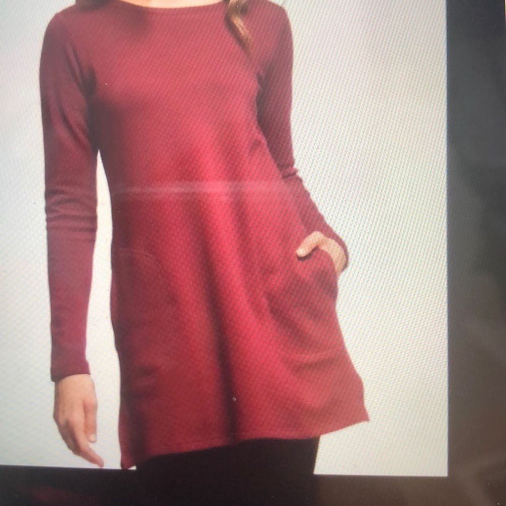 Burgundy Yala Emery Sweatshirt Tunic size large